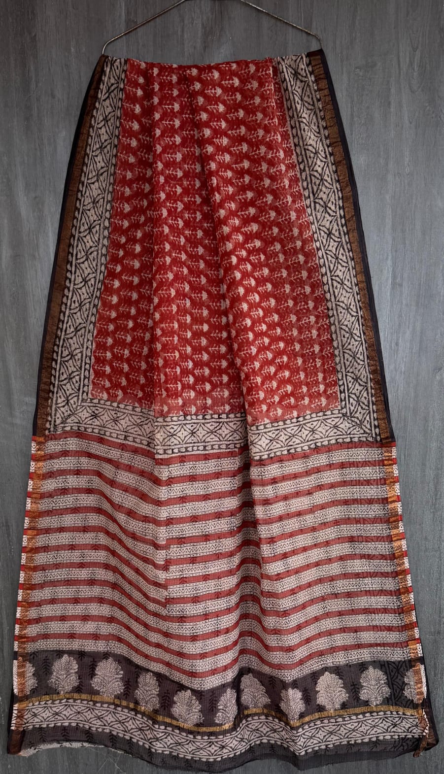Pure Kota Doria Saree Handcrafted Bagru Print Collection