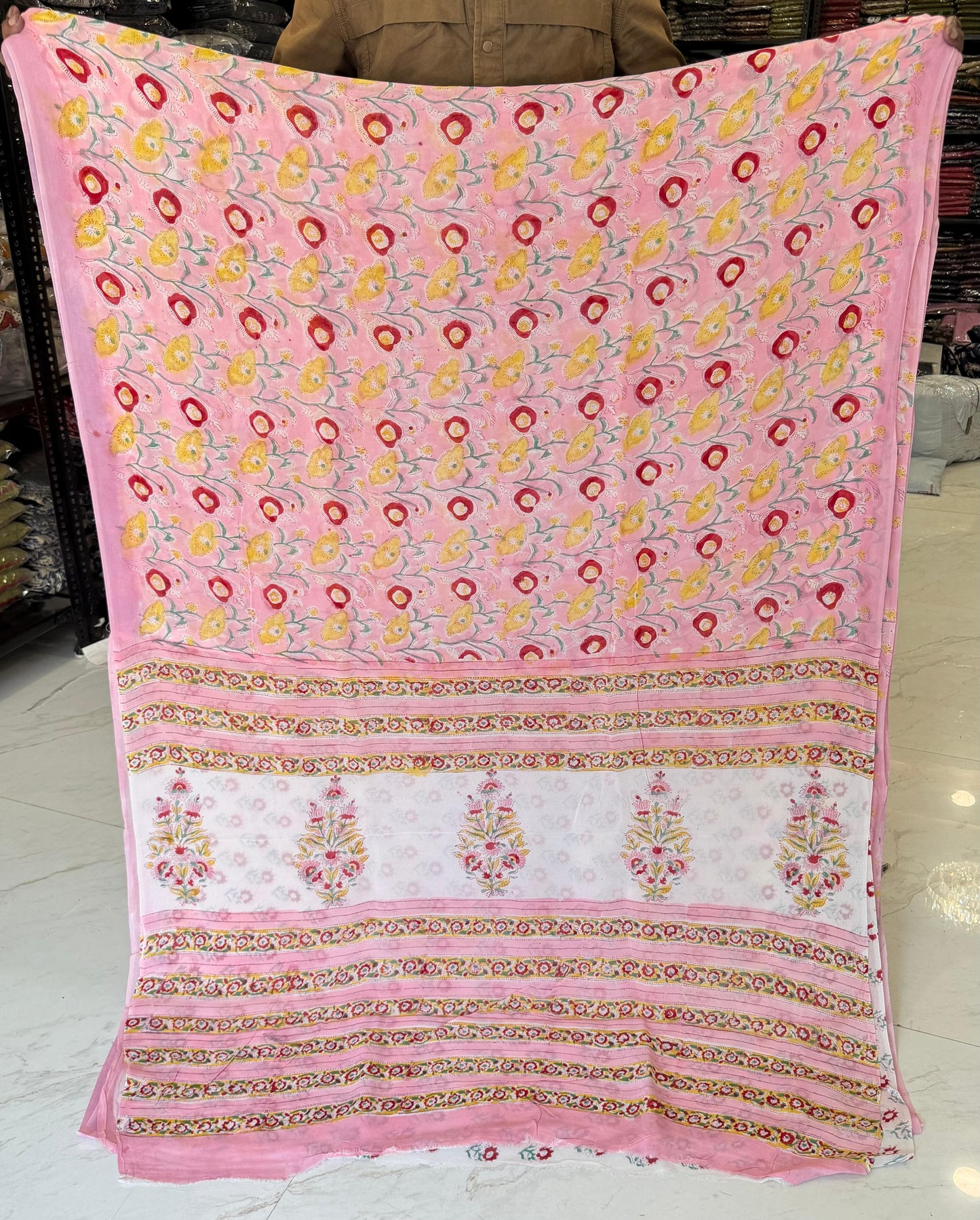 Classic Sanganeri Handblock Georgette Collection