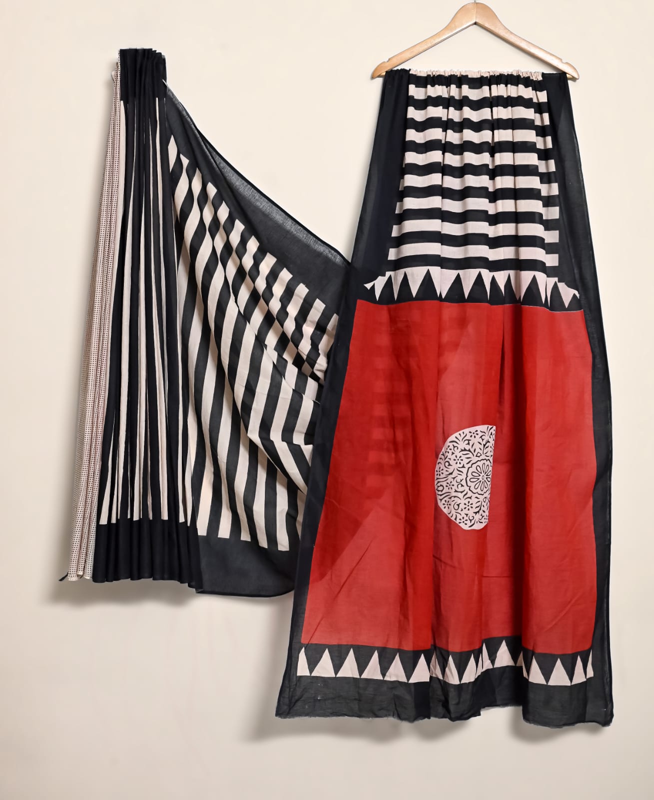 Pure Cotton Handblock Print Saree Heritage Vine