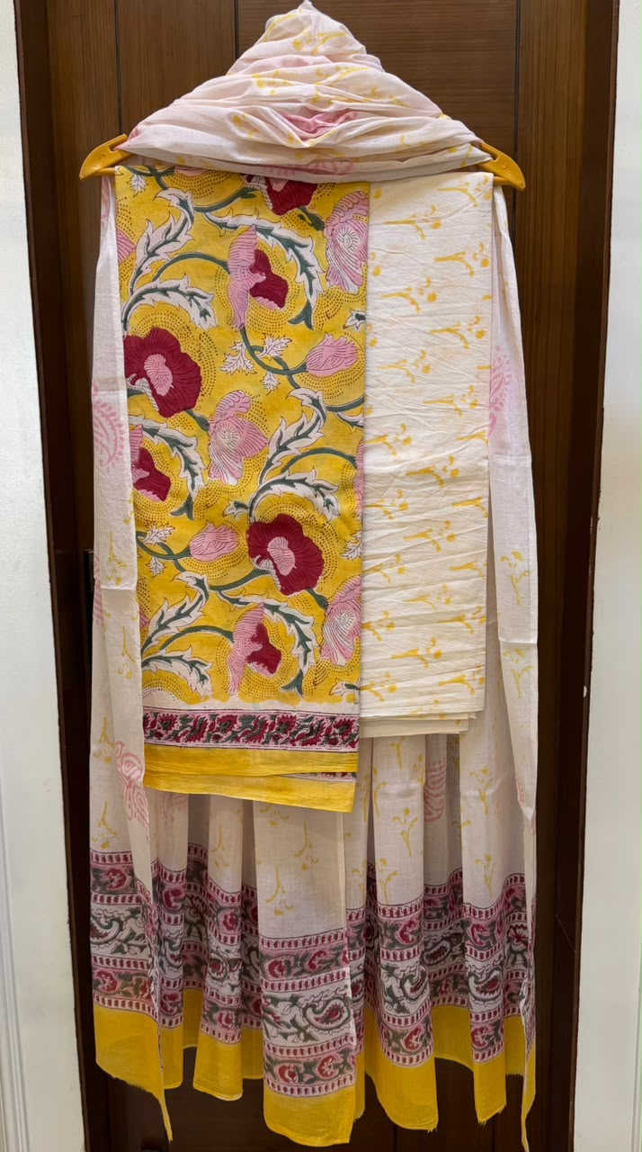 Artisan Sanganeri Printed Pure Cotton Suit