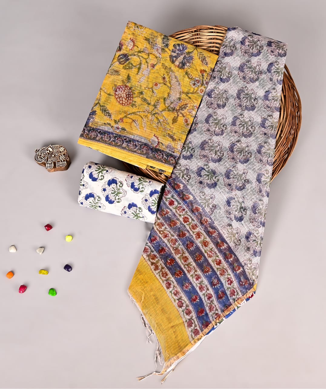 Timeless Sanganeri Heritage Kota Doriya Suit