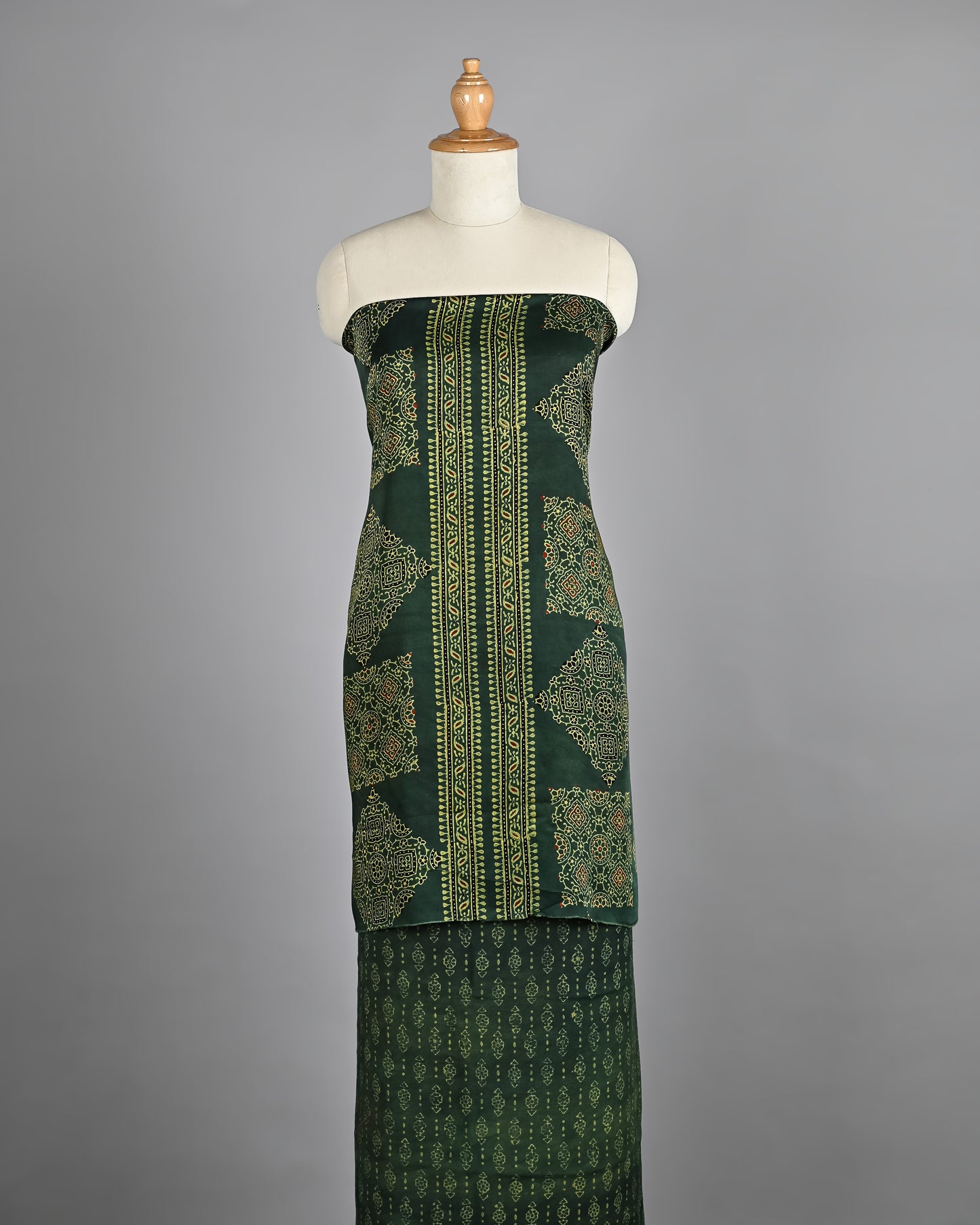 Traditional Ajrakh Modal Silk Dress Material