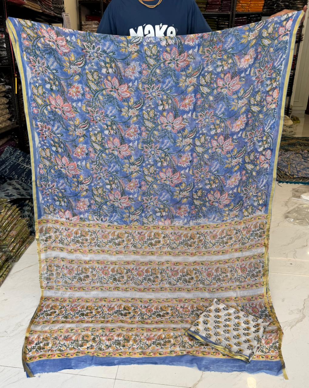 Graceful Handblock Printed Saree