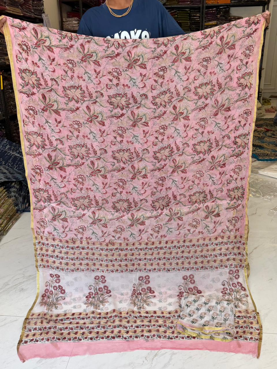 Classic Sanganeri Chiffon Saree