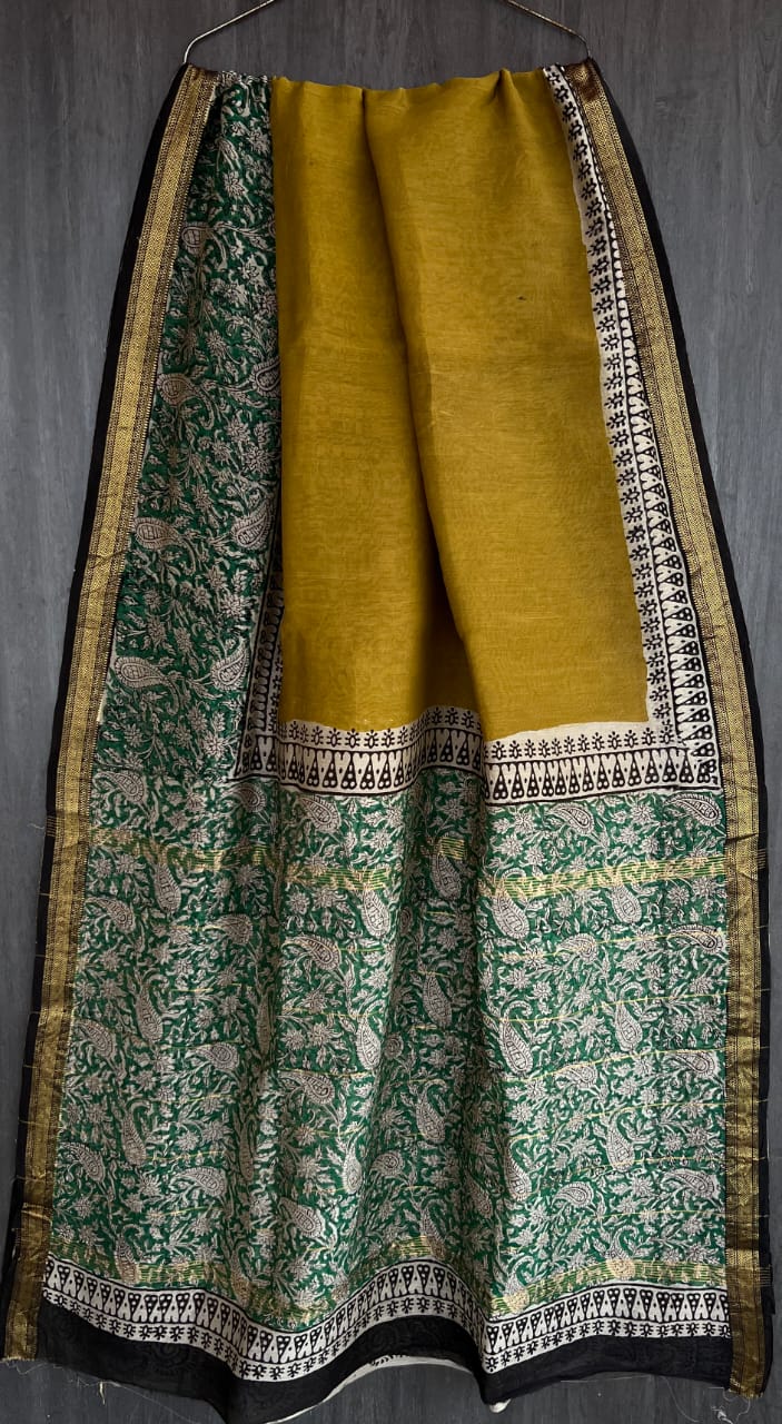 Timeless Bagru Print Maheshwari Drape