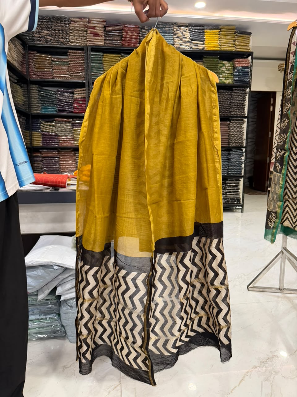 Timeless Bagru Traditional Chanderi Silk Suit