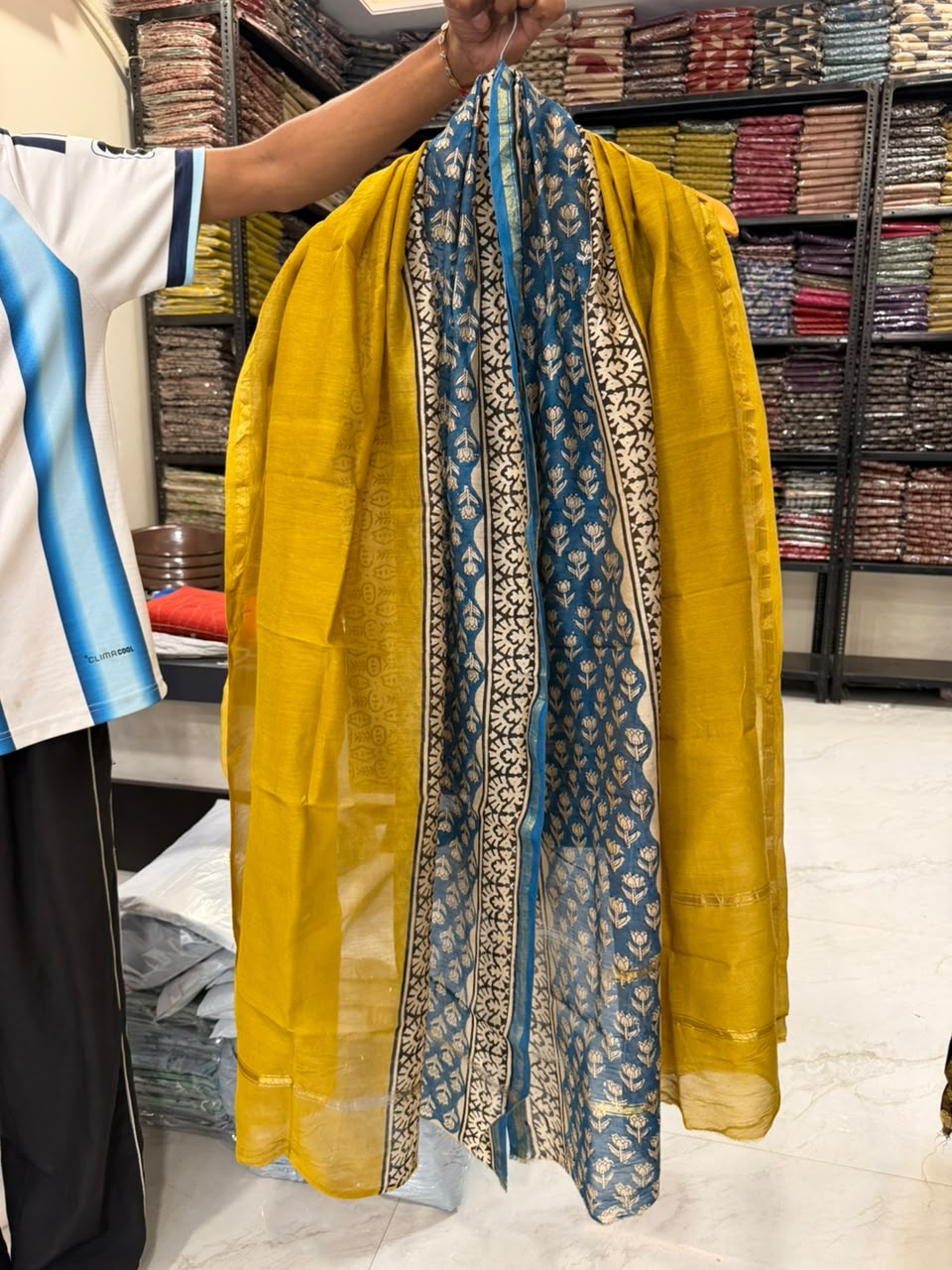 Regal Bagru Artisan Chanderi Silk Suit