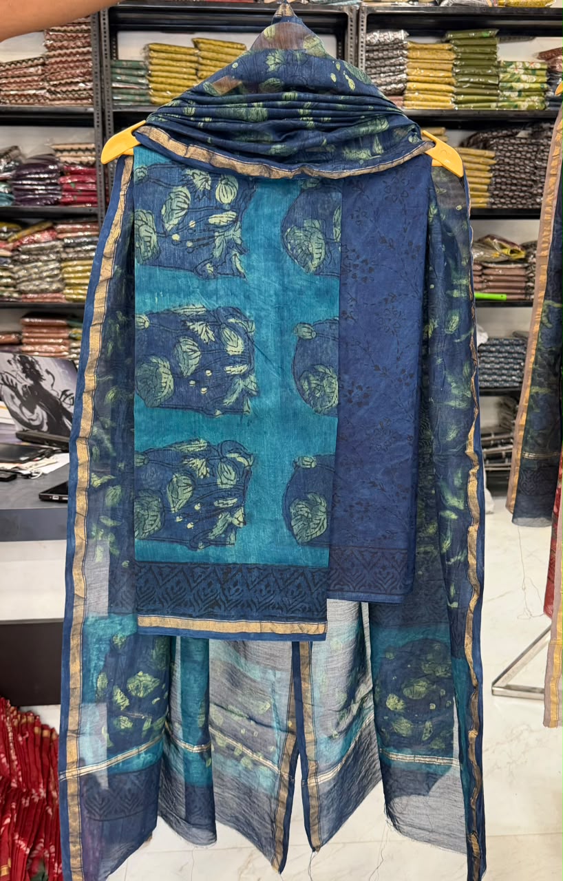 Signature Pomegranate Crafted Chanderi Silk Suit