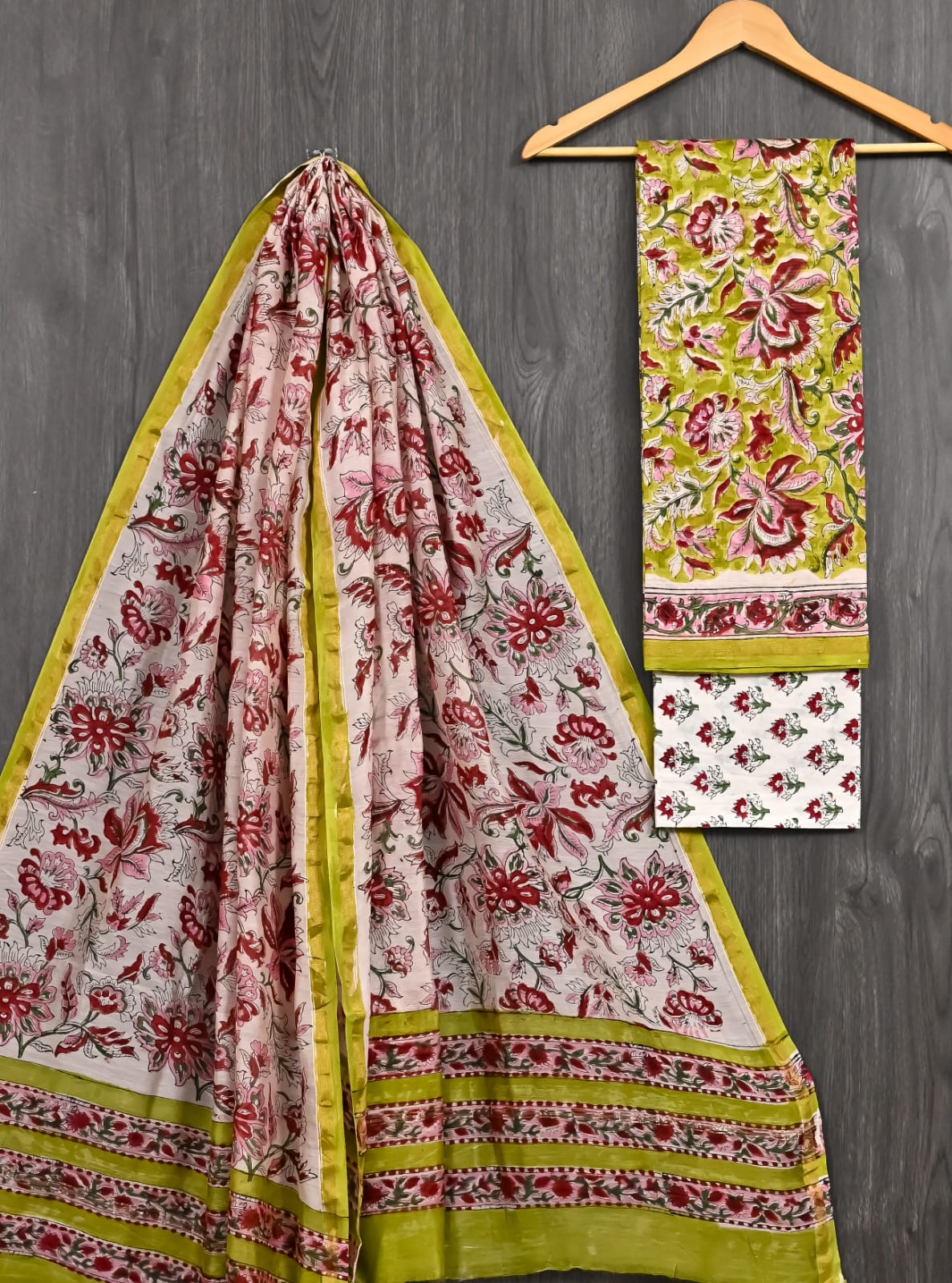 Green Rapid Chanderi Silk Suit