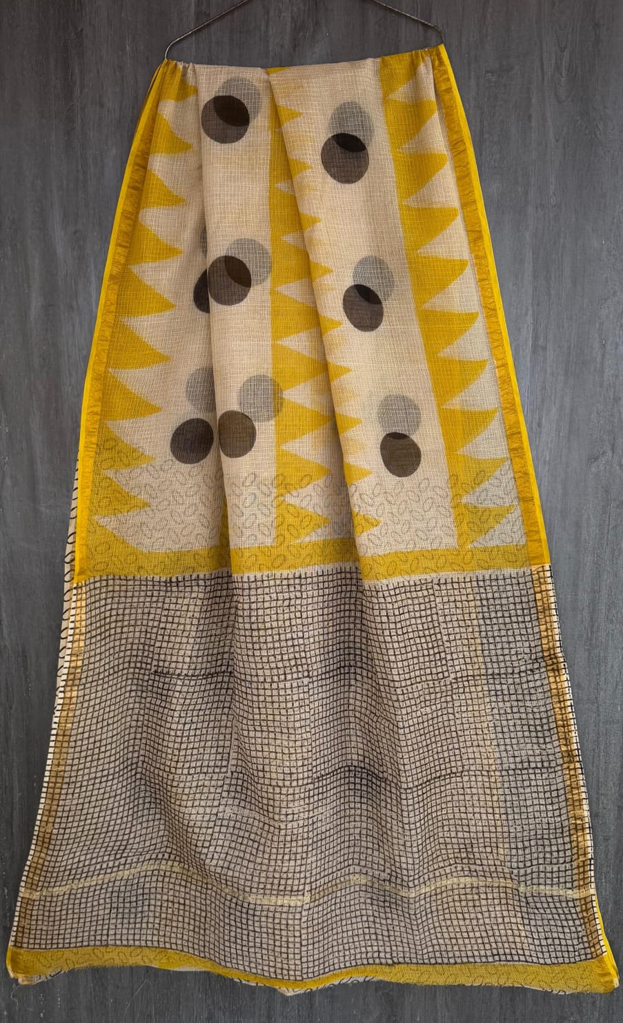 Pure Kota Doria Saree Elegant Bagru Craft Print