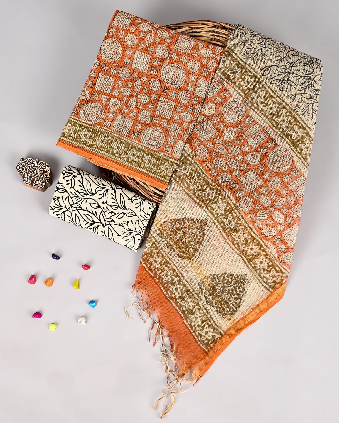 Premium Bagru Print Pure Kota Doria Collection