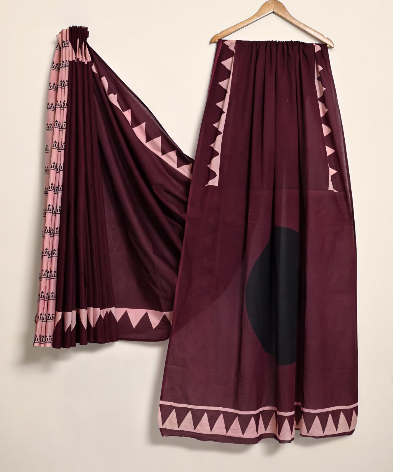 Pure Cotton Handblock Print Saree Signature Handcrafted