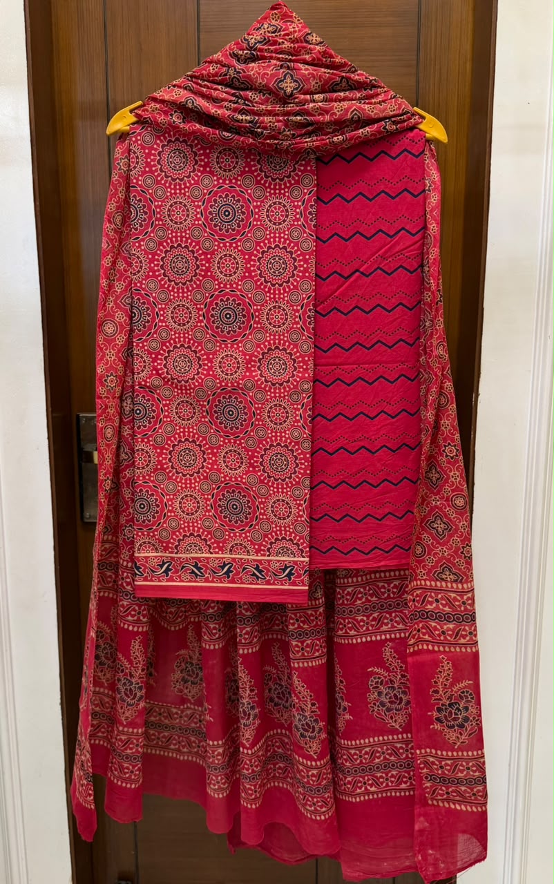 Cultural Ajrakh Handblock Print Cotton