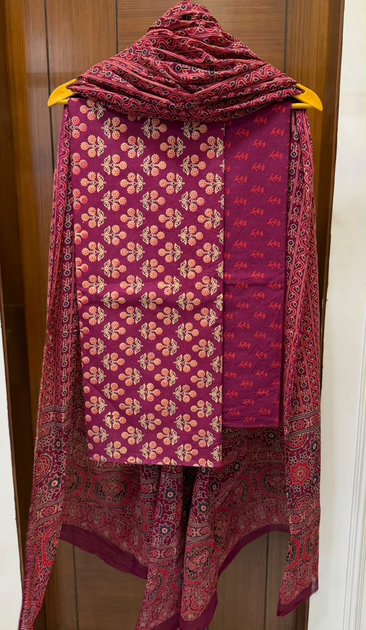 Artisan Ajrakh Printed Pure Cotton Suit