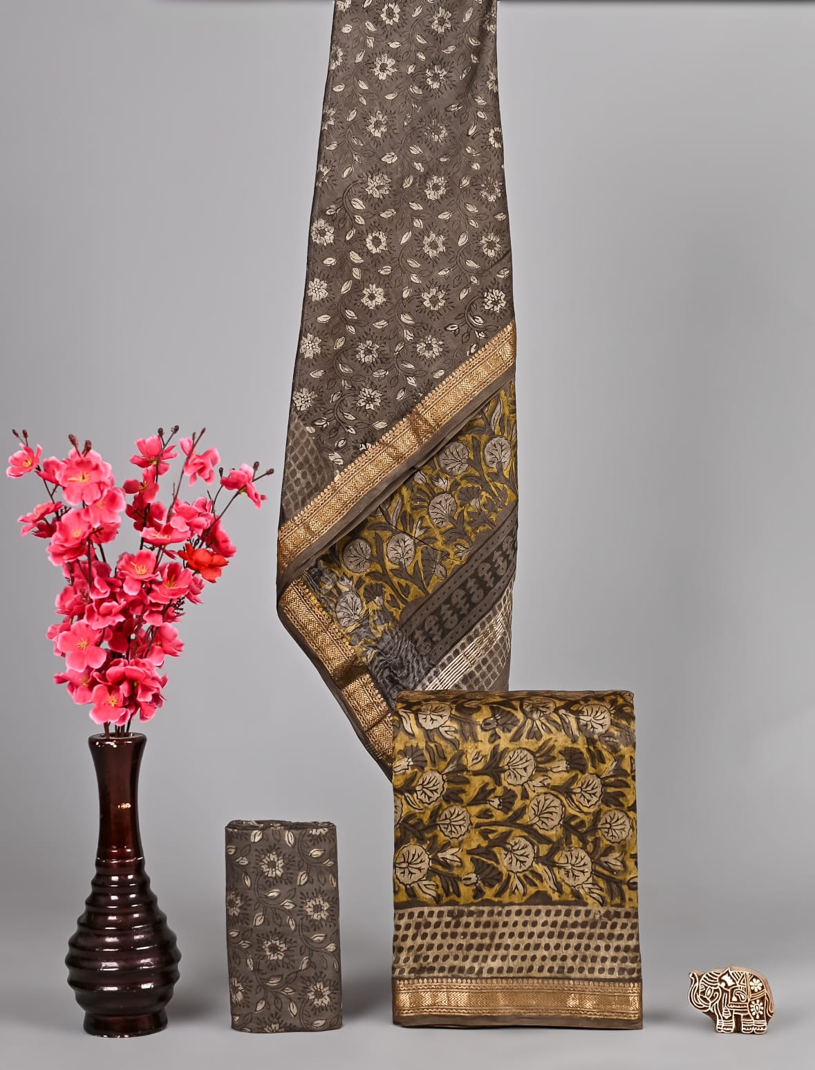Exclusive Vanaspati Printed Pure Maheshwari Silk Wear