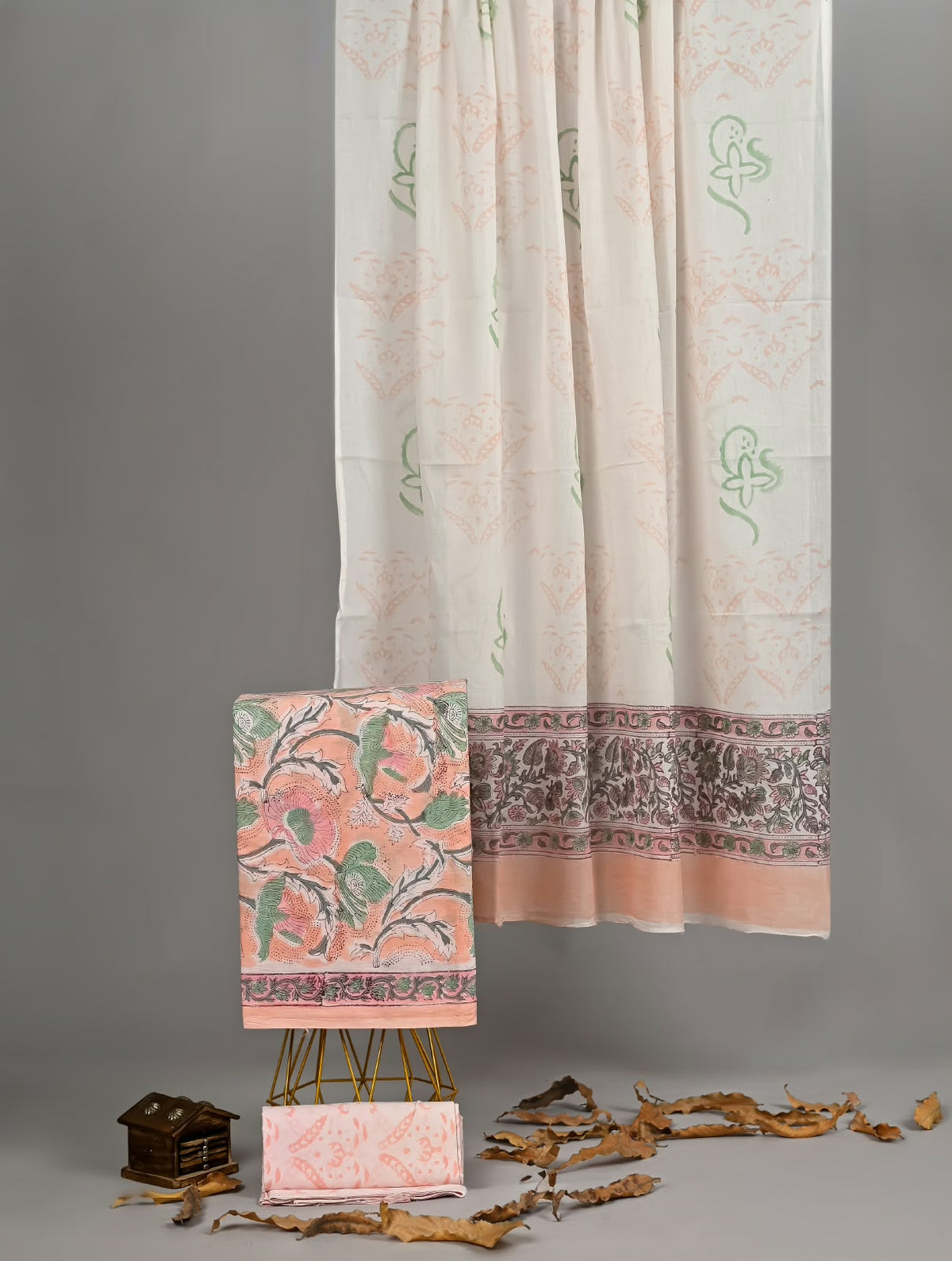 Refined Sanganeri Print Cotton Dupatta Suit