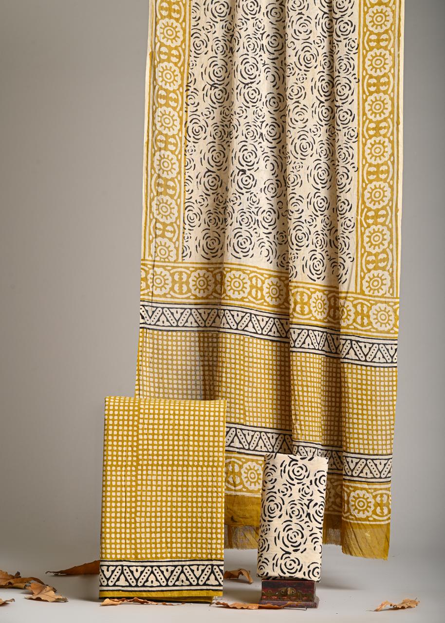 Graceful Bagru Craft Pure Cotton Suit