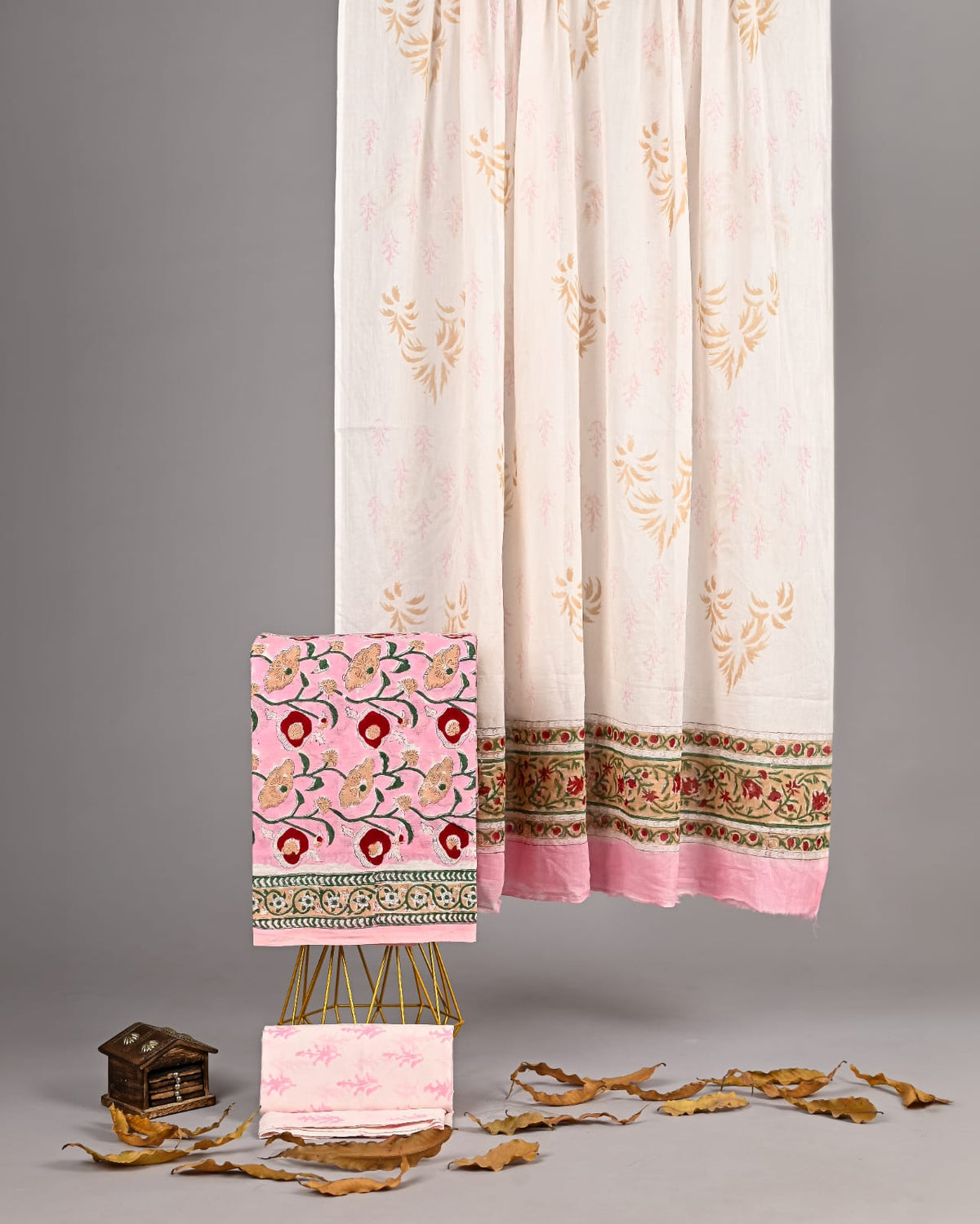 Heritage Sanganeri Handblock Printed Pure Cotton Suit