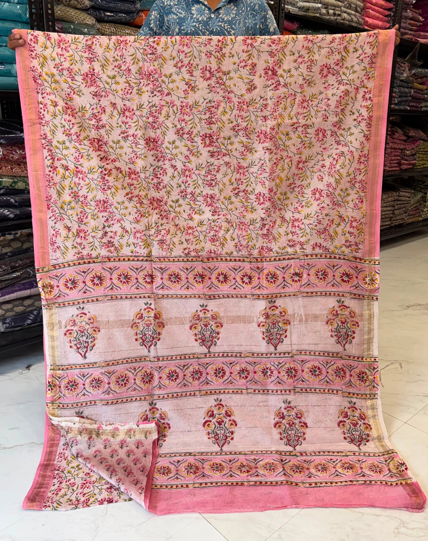 Graceful Sanganeri Heritage Saree