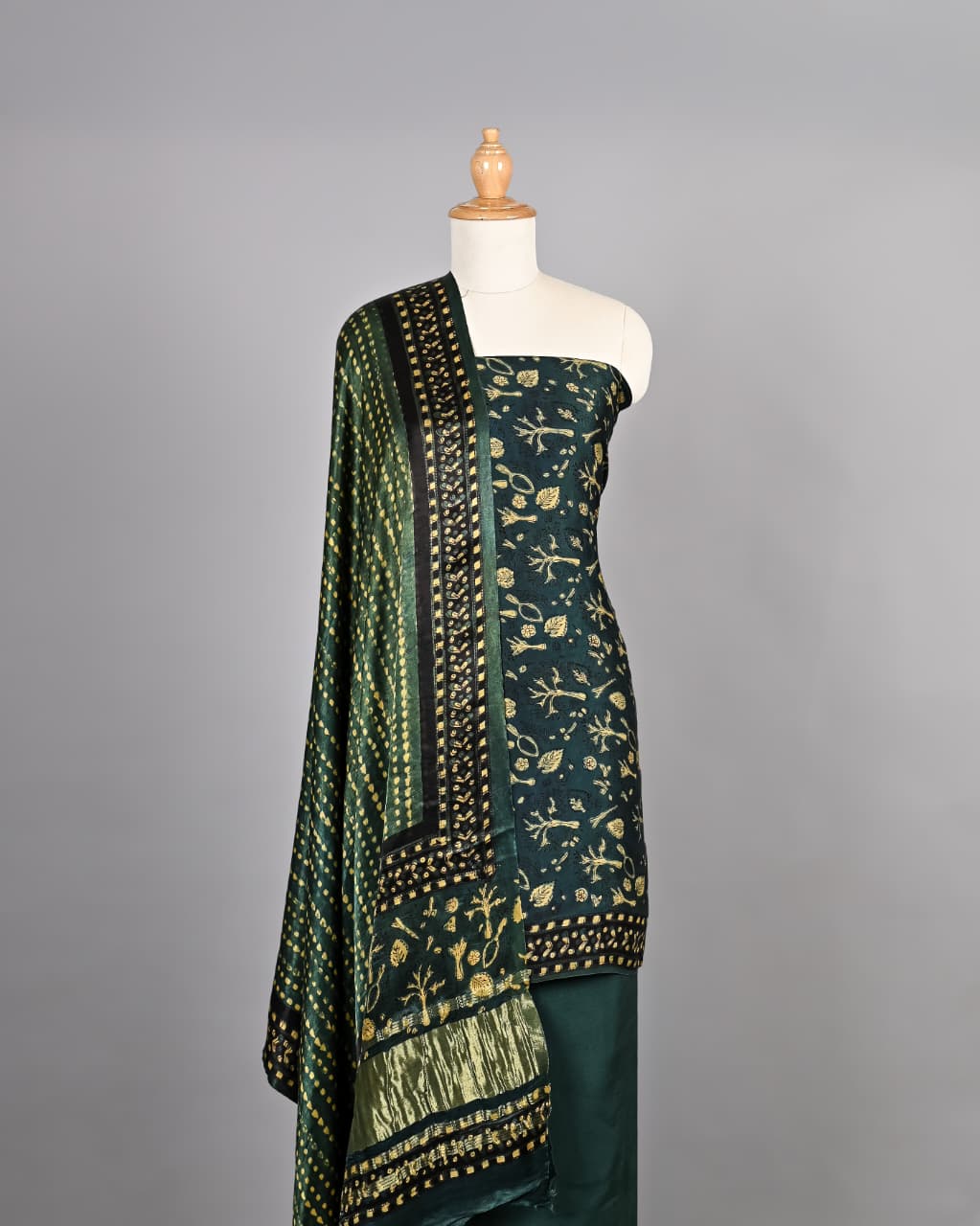 Refined Ajrakh Print Modal Silk Suit Set