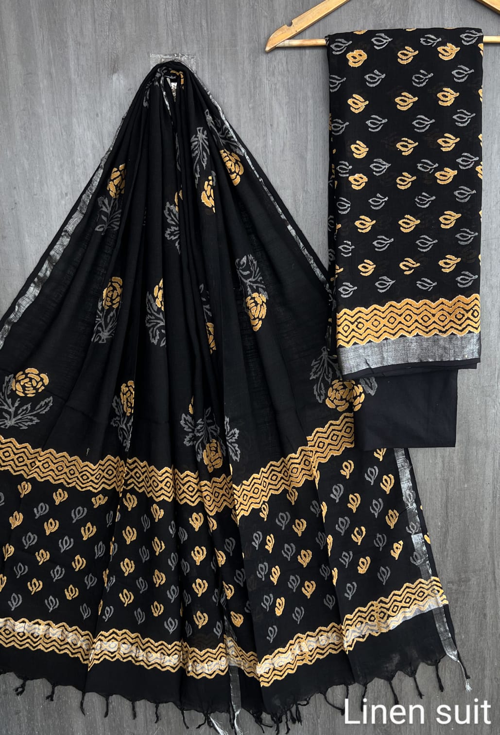 Signature Black and White Printed Linen Cotton Collection