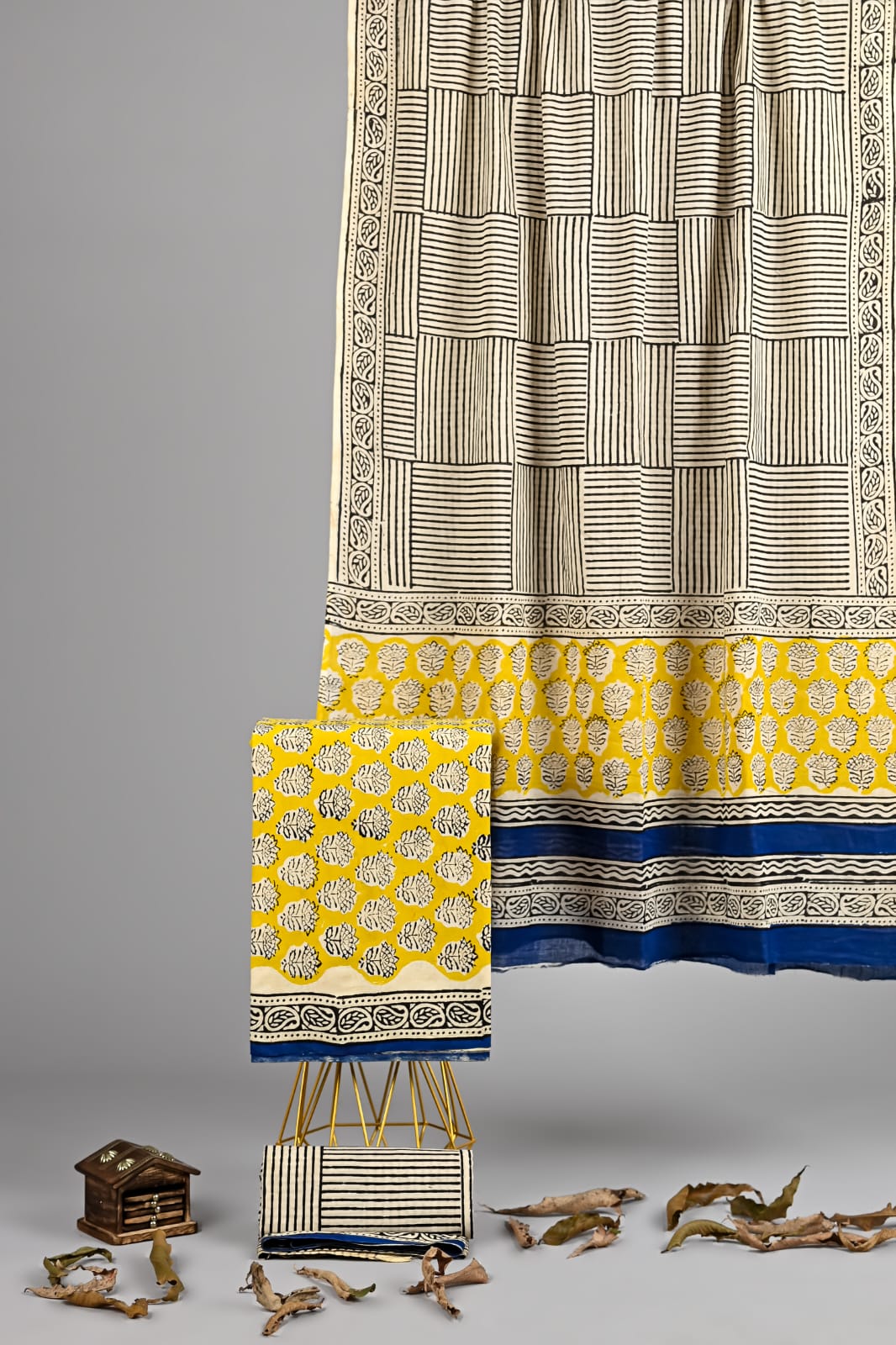 Heritage Motif Bagru Cotton Dress Set
