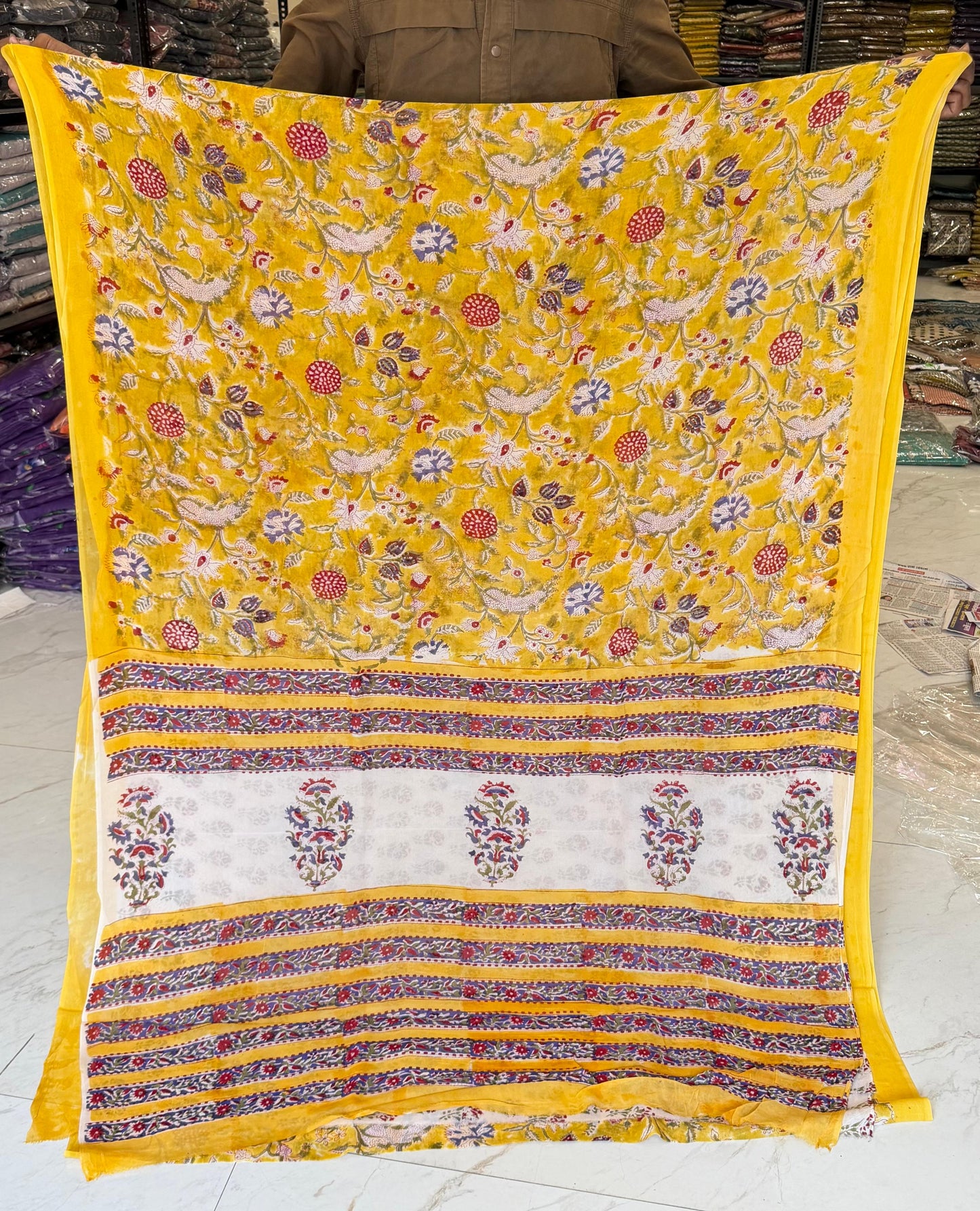 Traditional Sanganeri Print Pure Georgette Weave