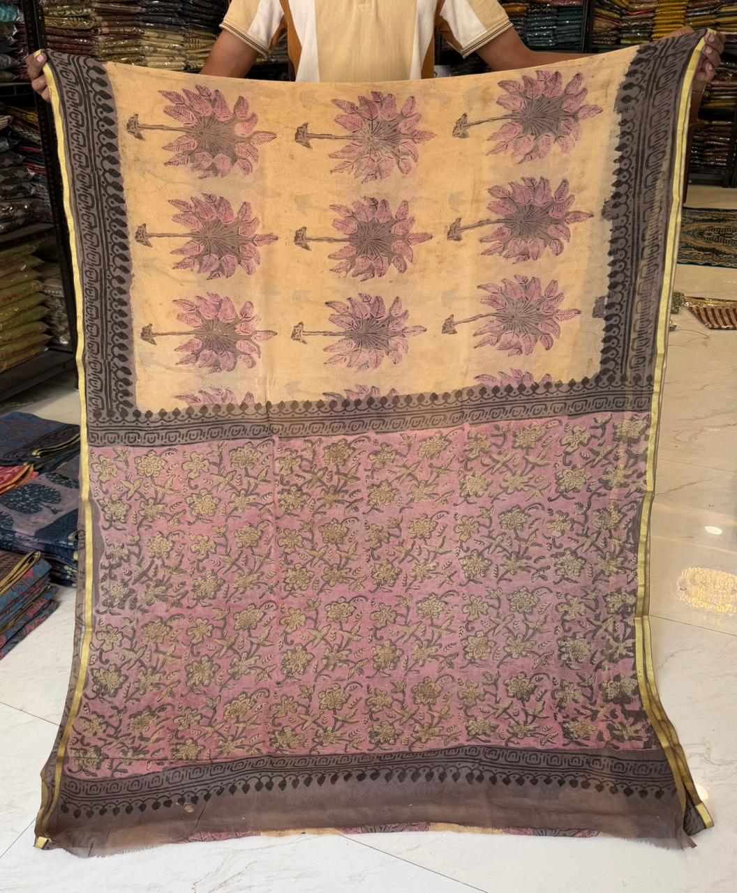 Timeless Pomegranate Dye Double Diamond Chiffon Drape