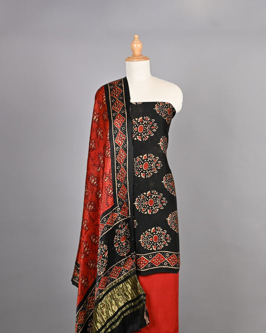 Royal Ajrakh Print Modal Silk Ensemble
