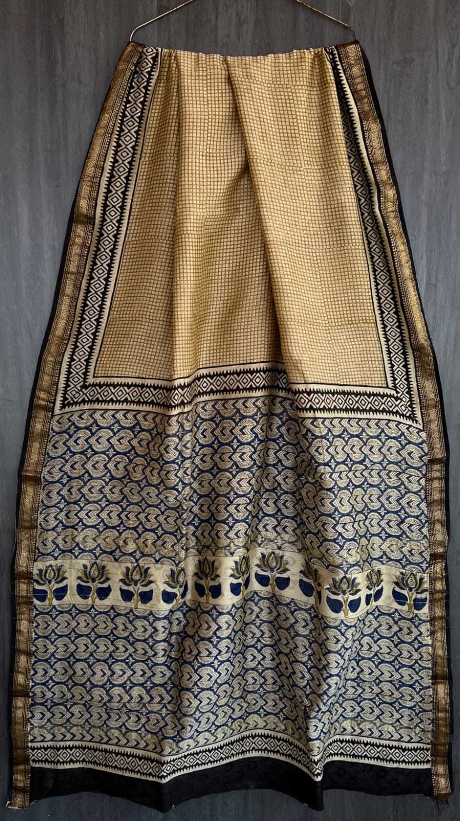 Signature Bagru Handblock Print Pure Maheshwari Silk Collection
