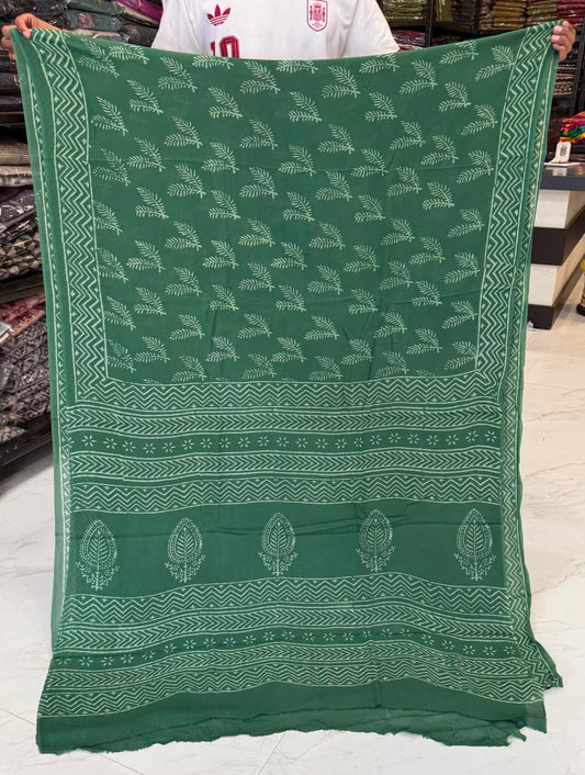 Pure Georgette Saree Artisan Discharge Floral Trail