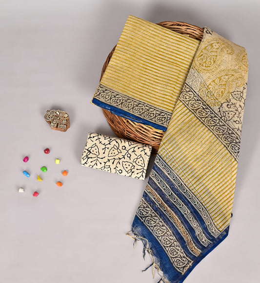 Timeless Bagru Handblock Kota Doria Suit