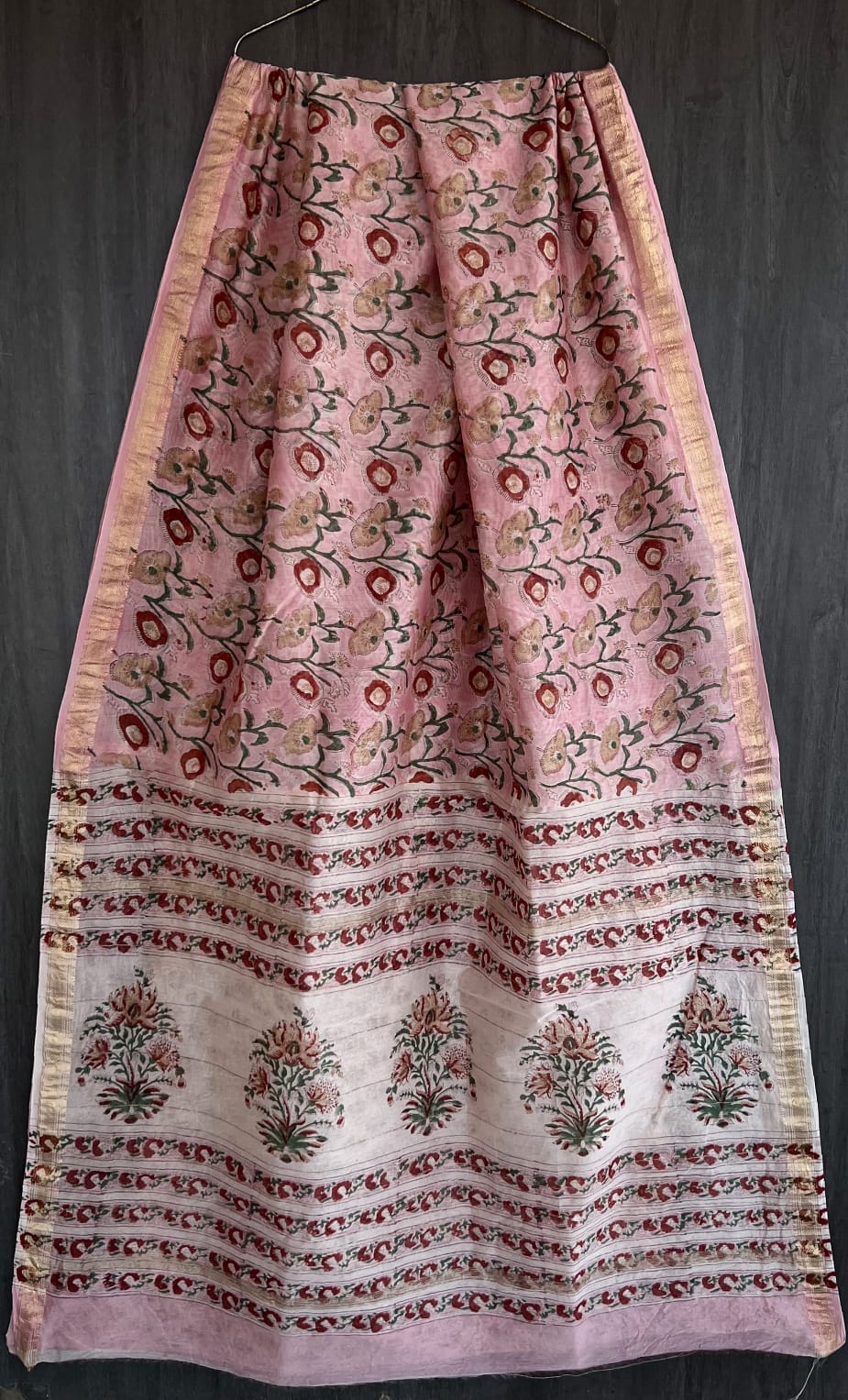 Sanganeri Artisan Pure Silk Saree