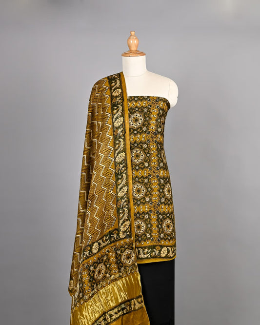 Regal Ajrakh Printed Modal Silk Couture