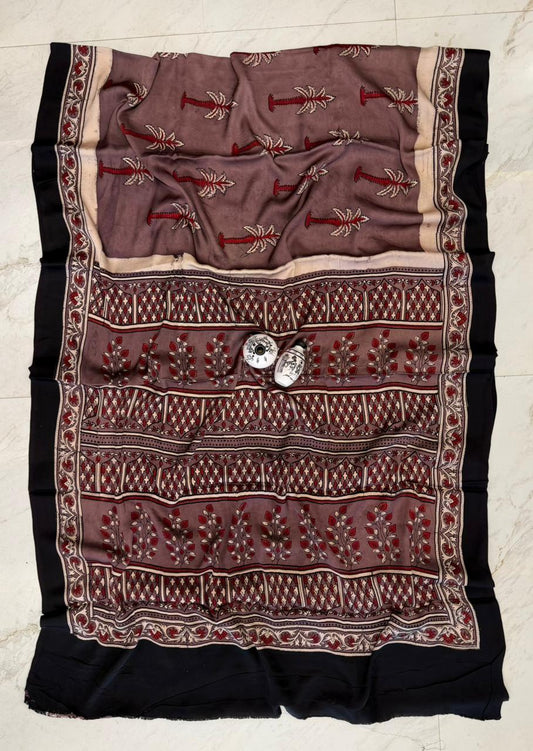 Signature Kutch Bhuj Ajrakh Printed Modal Silk Collection