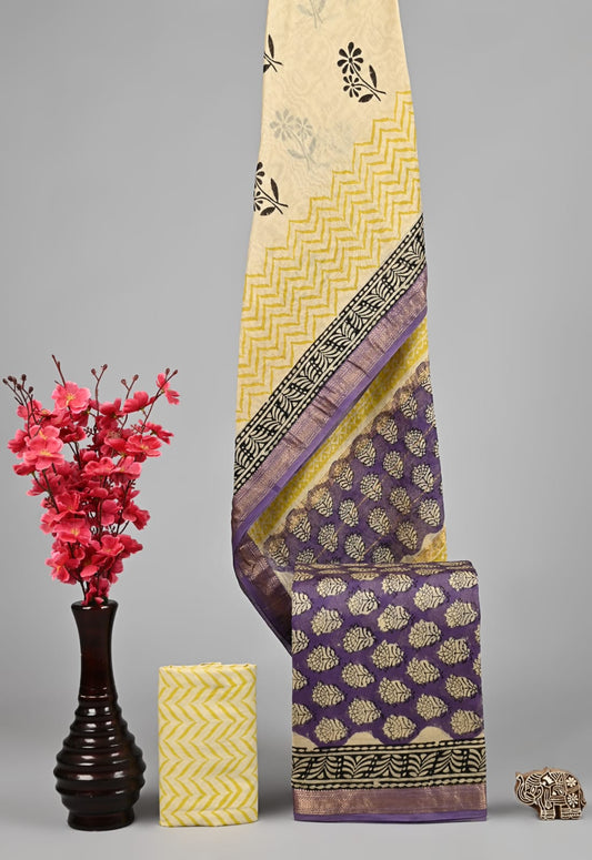 Signature Bagru Artisan Silk Suit