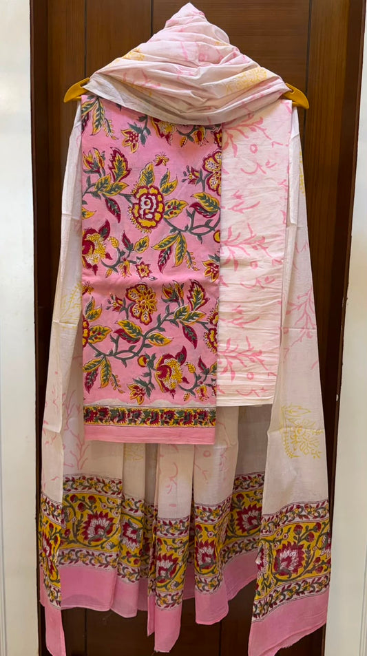Premium Sanganeri Printed Cotton Dupatta