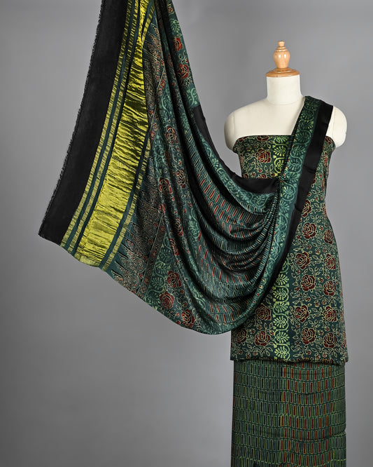 Ethnic Ajrakh Modal Silk Unstitched Suit