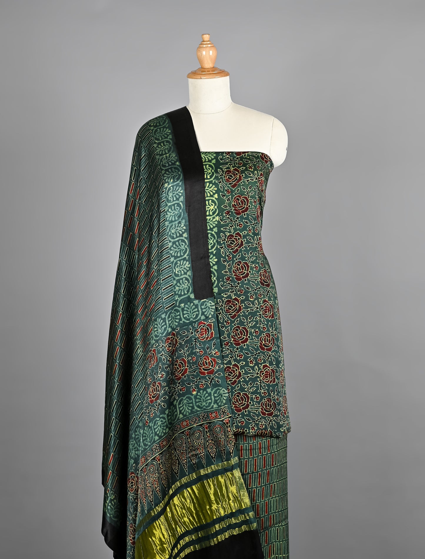 Ethnic Ajrakh Modal Silk Unstitched Suit