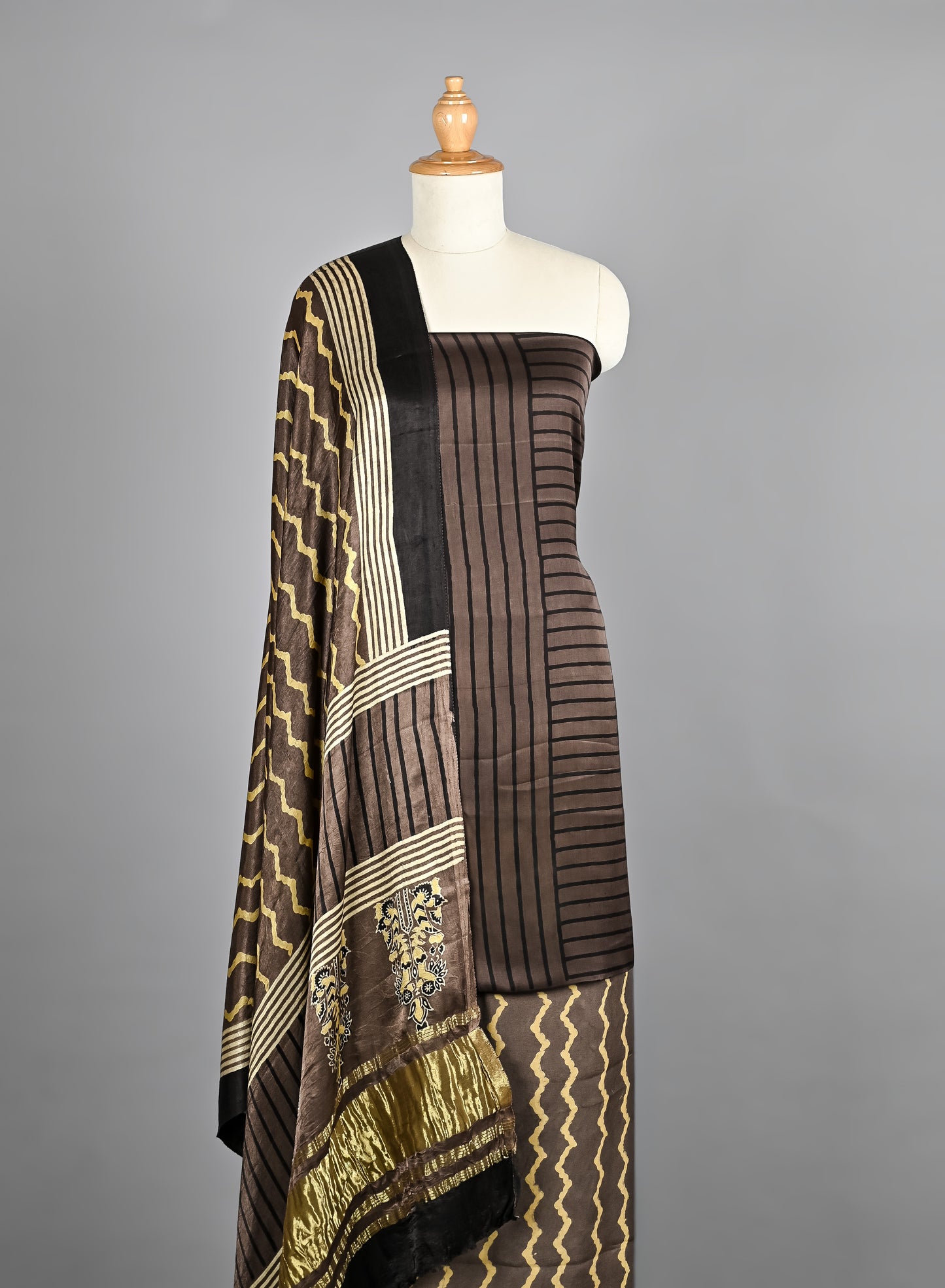Artisan Crafted Modal Silk Ajrakh Suit Set