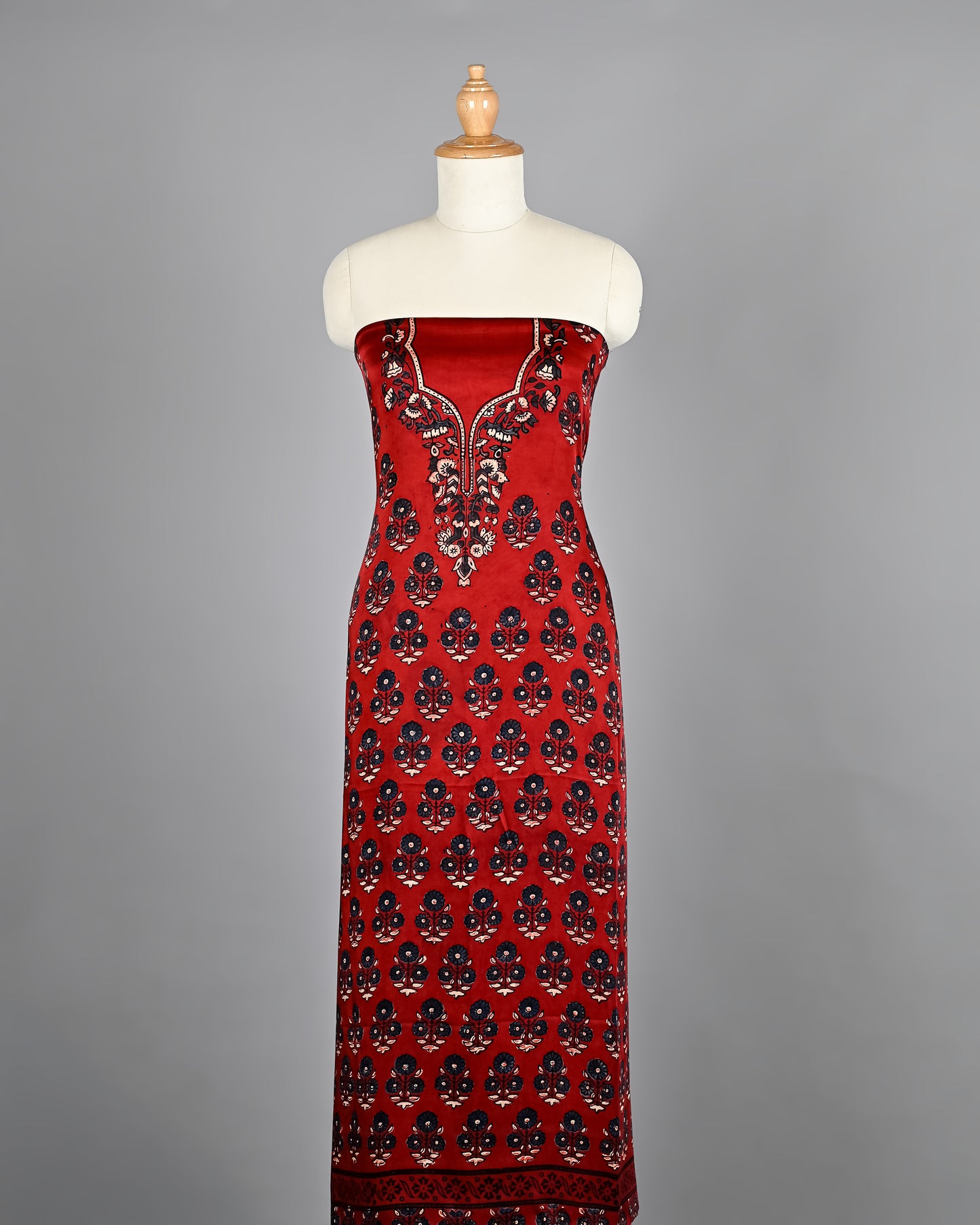 Pure Modal Silk Ajrakh Printed Suit