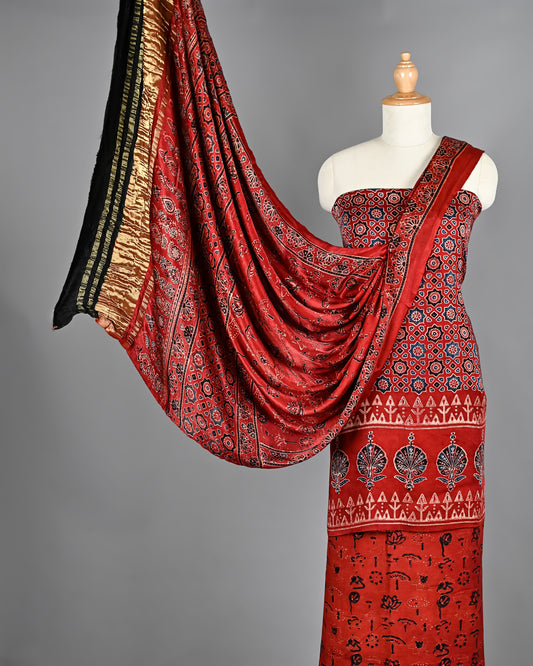 Heritage Ajrakh Print Modal Silk Ensemble