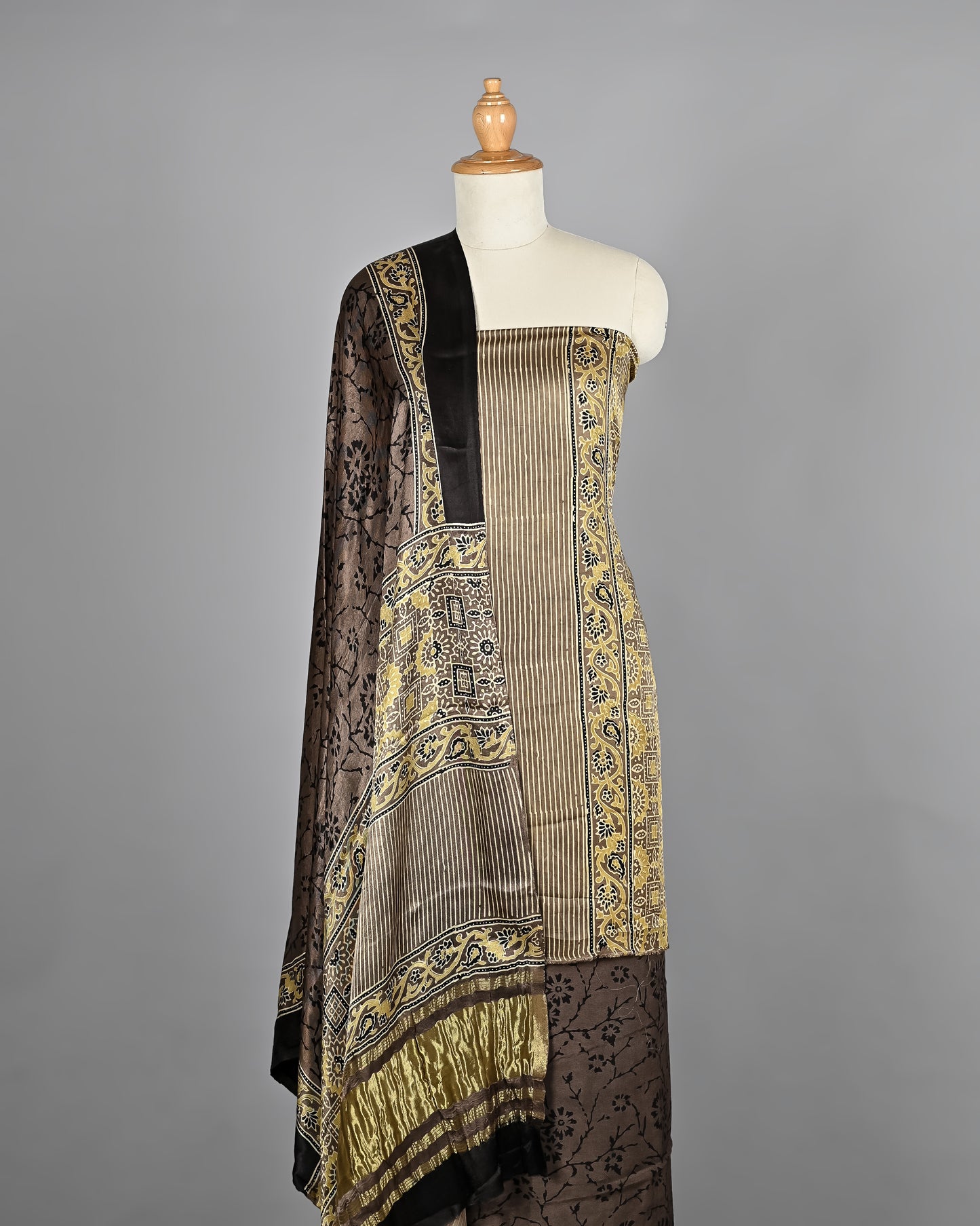 Classic Ajrakh Printed Modal Silk Suit Set