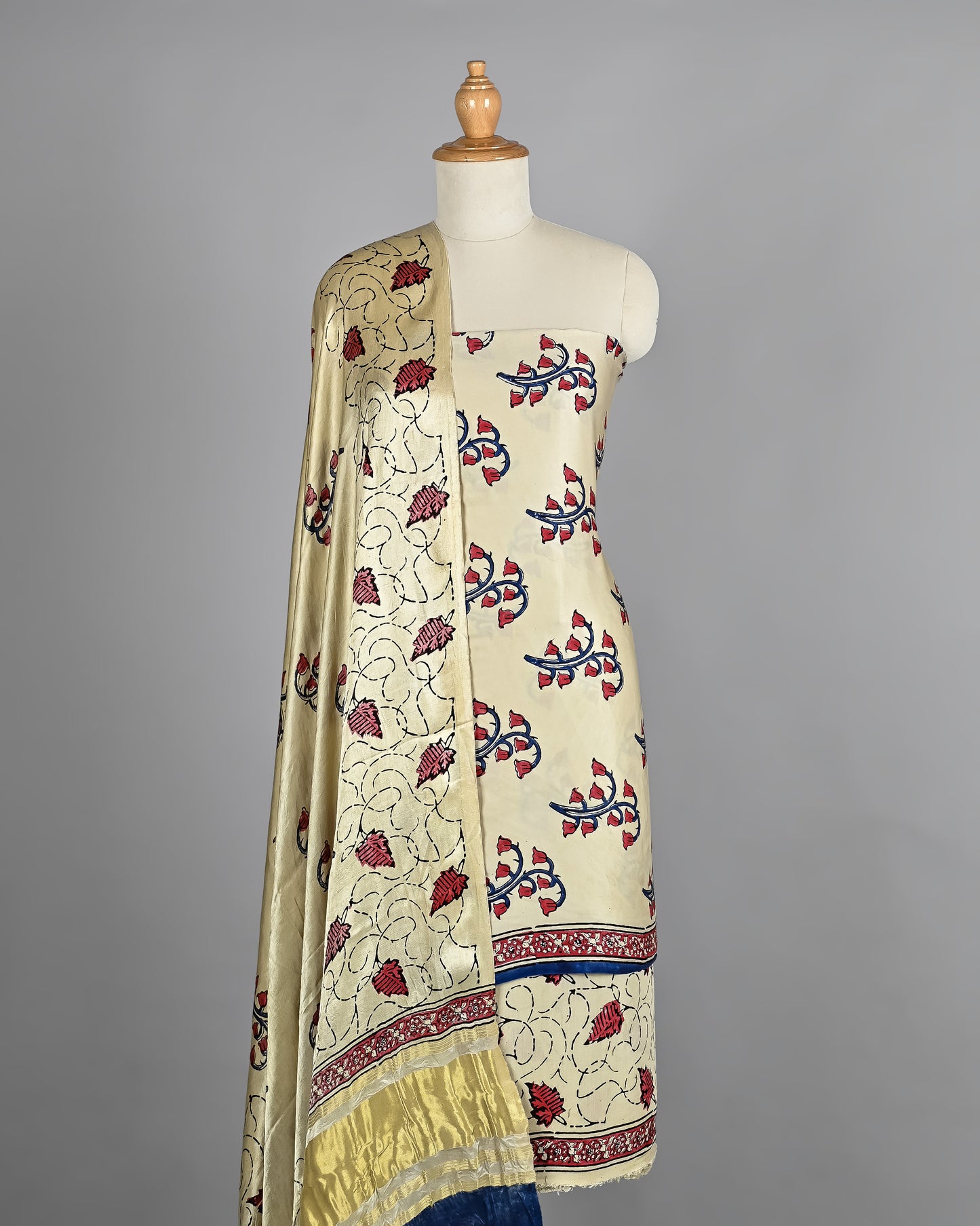 Timeless Ajrakh Modal Silk Dress Set