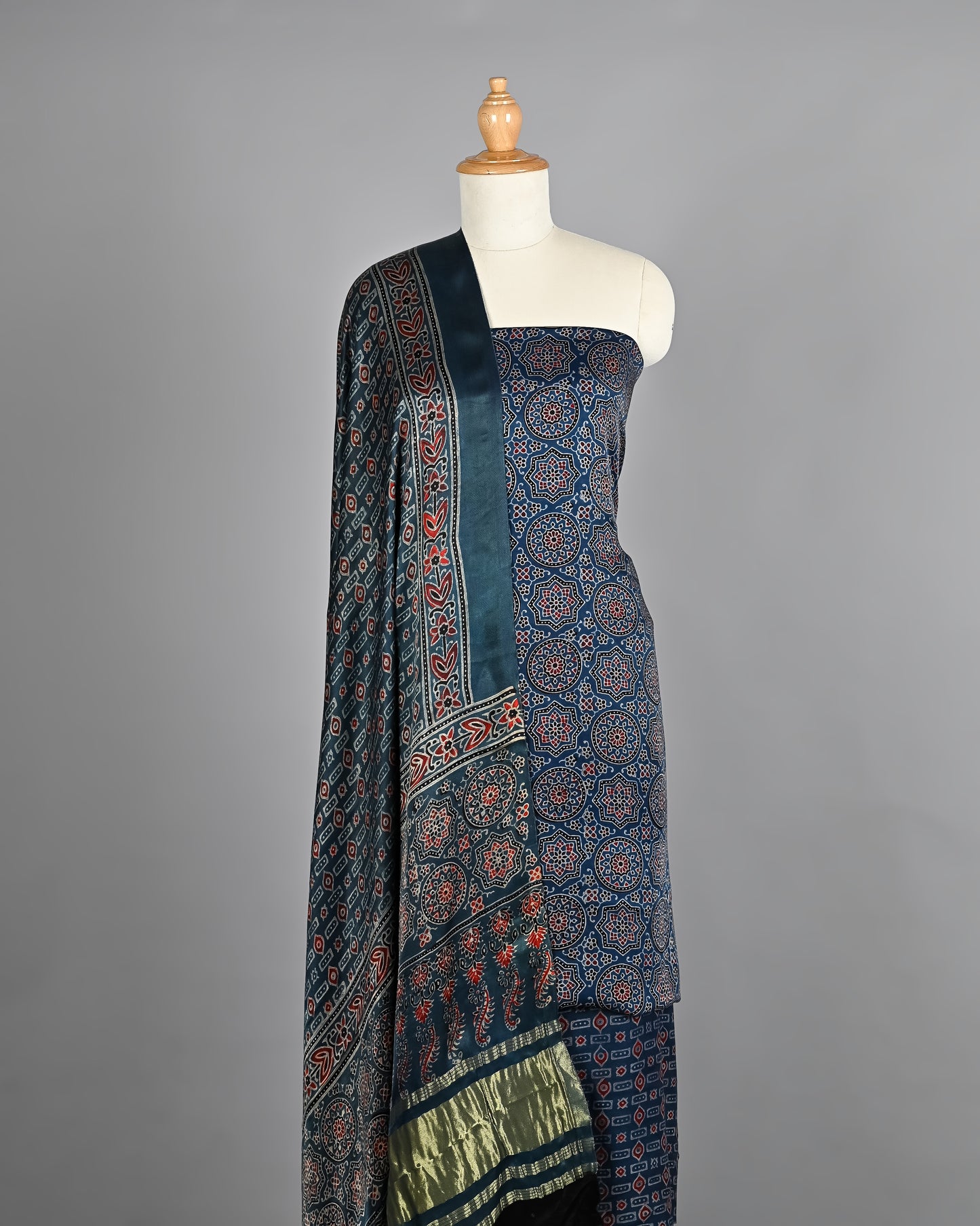 Elegant Hand Block Printed Dress Material