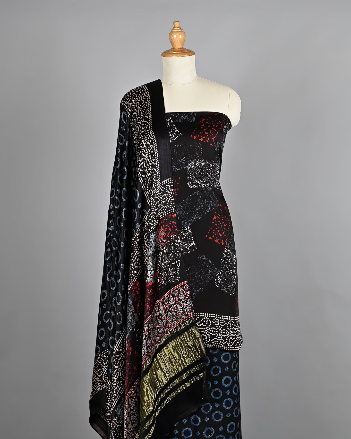 Traditional Artisan Modal Silk Suit Set