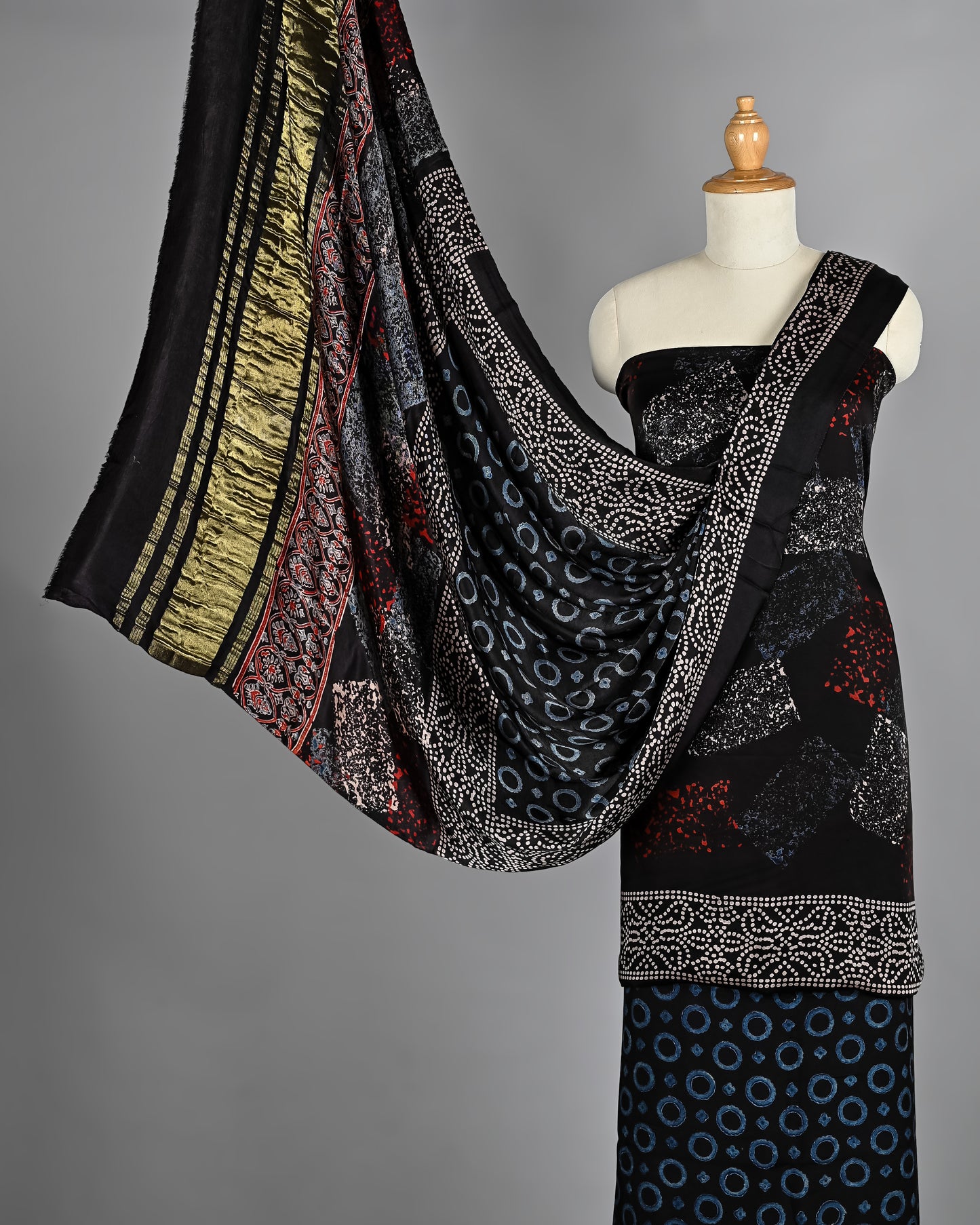 Traditional Artisan Modal Silk Suit Set