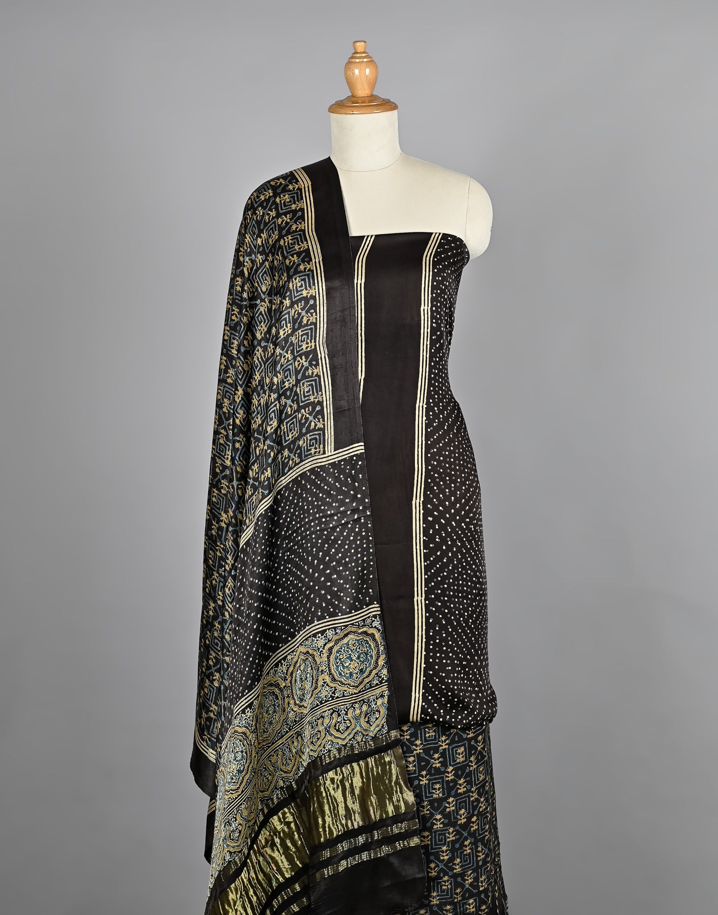 Royal Ajrakh Inspired Modal Silk Suit