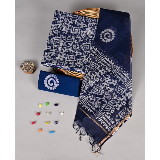 Batik Printed Kota Doria Suit