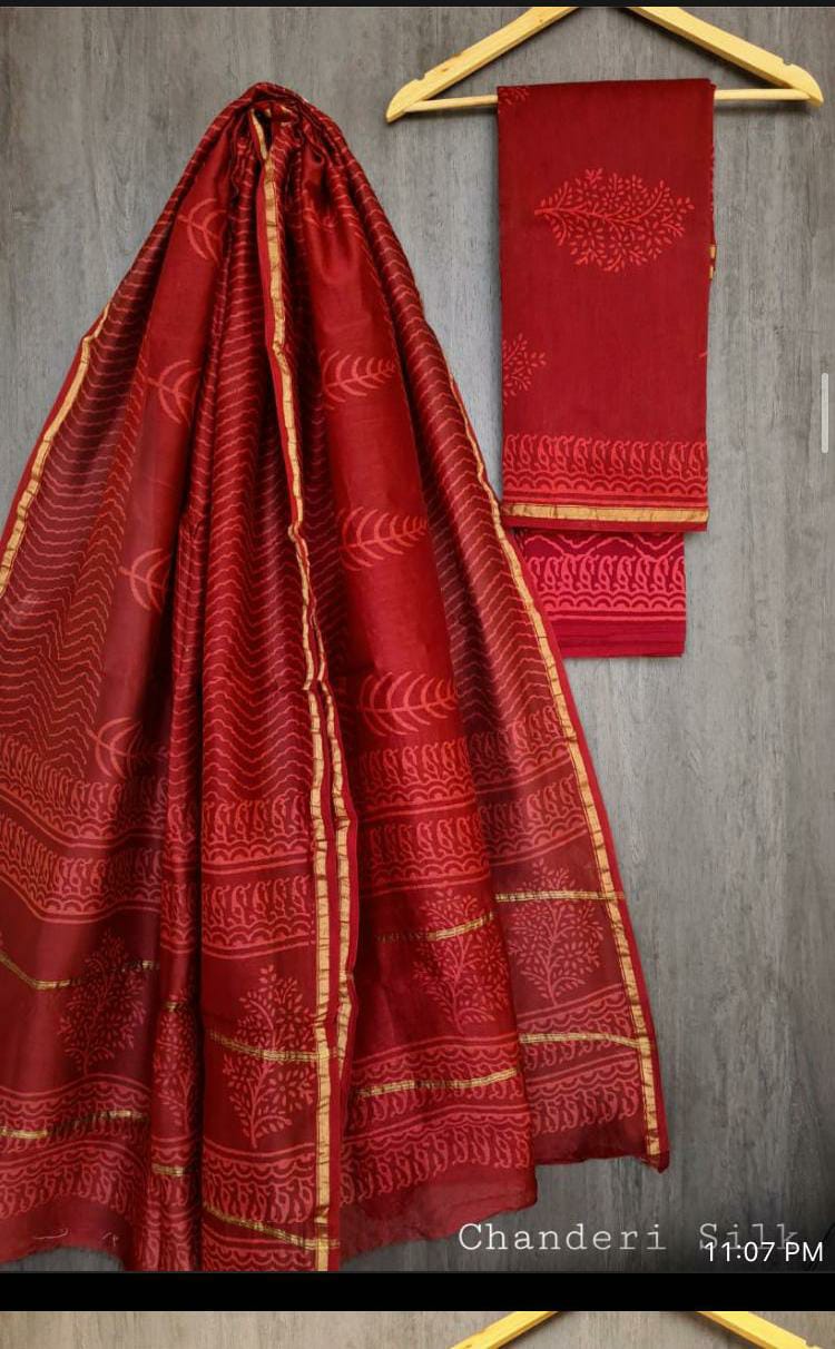 Timeless Pure Chanderi Silk Suit